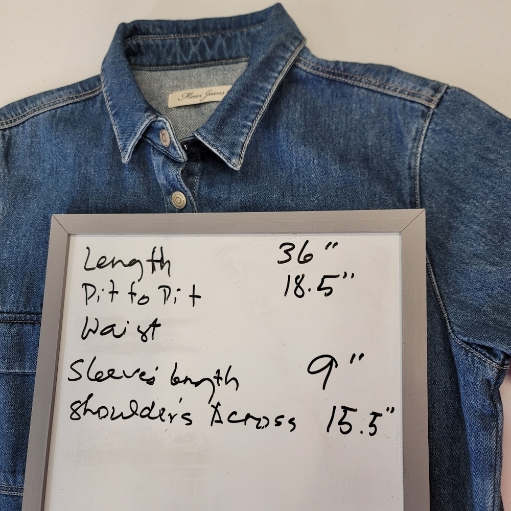 Mavi Denim shirt dress frayed edge - Picture 10 of 10